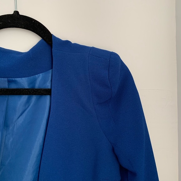 Forever21 Cropped Cobalt Blue Blazer Shoulder Pads - Picture 3 of 3